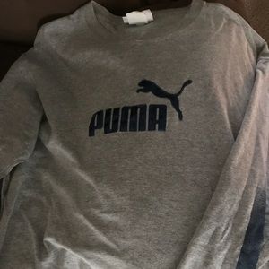 Men’s Gray Puma long sleeve T-shirt
